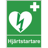 Skylt hjärtstartare